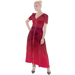 Hot Pink And Wine Color Diamonds Button Up Short Sleeve Maxi Dress by SpinnyChairDesigns