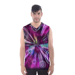 Fractal Circles Abstract Men s Basketball Tank Top by HermanTelo