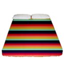 Contrast Rainbow Stripes Fitted Sheet (King Size) View1