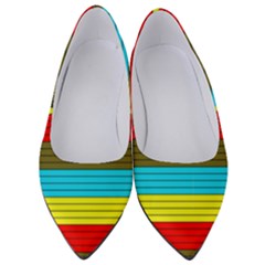 Multicolor With Black Lines Women s Low Heels by tmsartbazaar