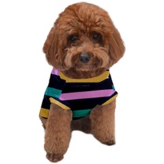 Colorful Mime Black Stripes Dog T-shirt by tmsartbazaar