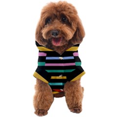 Colorful Mime Black Stripes Dog Coat by tmsartbazaar