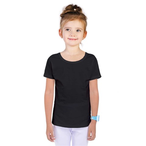 True Black Solid Color Kids  One Piece Tee by SpinnyChairDesigns