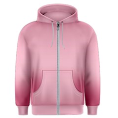 Blush Pink Color Gradient Ombre Men s Zipper Hoodie by SpinnyChairDesigns