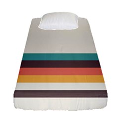 Classic Retro Stripes Fitted Sheet (single Size) by tmsartbazaar