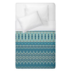 Boho Blue Teal Striped Duvet Cover (single Size) by SpinnyChairDesigns