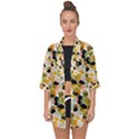 Hexagon Tropical Pattern Open Front Chiffon Kimono View1