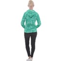 Biscay Green Floral Print Women s Overhead Hoodie View2