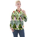 Flamingo Ropical Women s Long Sleeve Pocket Shirt View1