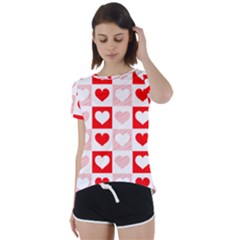 Hearts  Short Sleeve Foldover Tee by Sobalvarro