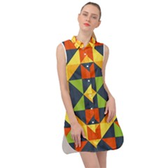 Africa  Sleeveless Shirt Dress by Sobalvarro