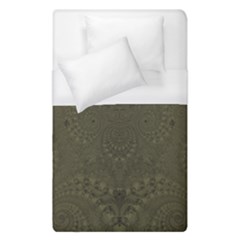 Rustic Green Brown Swirls Duvet Cover (single Size) by SpinnyChairDesigns