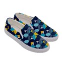 Geometric Hypnotic Shapes Women s Canvas Slip Ons View3