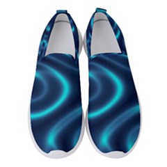 Blue Wavy Women s Slip On Sneakers by Sabelacarlos