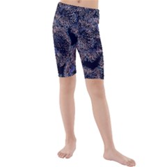 Glowing Coral Pattern Kids  Mid Length Swim Shorts by LoolyElzayat