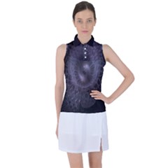 Fractal Flowers Women s Sleeveless Polo Tee by Sparkle