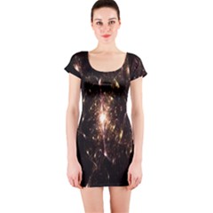 Glowing Sparks Short Sleeve Bodycon Dress by Sparkle