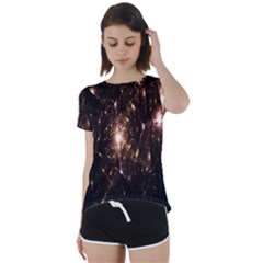 Glowing Sparks Short Sleeve Foldover Tee by Sparkle