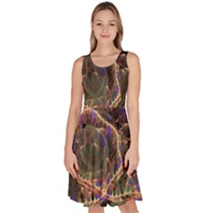 Fractal Geometry Knee Length Skater Dress With Pockets by Sparkle