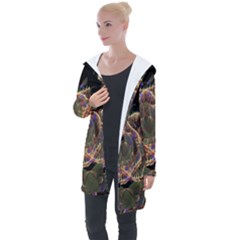 Fractal Geometry Longline Hooded Cardigan by Sparkle