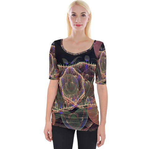 Fractal Geometry Wide Neckline Tee by Sparkle