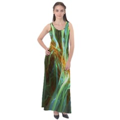 Abstract Illusion Sleeveless Velour Maxi Dress by Sparkle