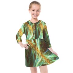 Abstract Illusion Kids  Quarter Sleeve Shirt Dress by Sparkle