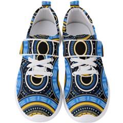 Tribal Zentangle Art Men s Velcro Strap Shoes by tmsartbazaar