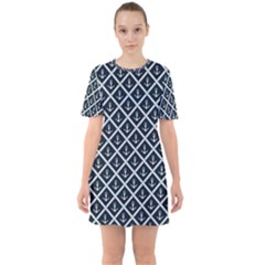 Anchors  Sixties Short Sleeve Mini Dress by Sobalvarro