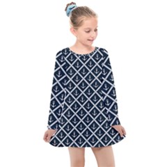 Anchors  Kids  Long Sleeve Dress by Sobalvarro