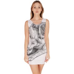 Cat Drawing Art Bodycon Dress by HermanTelo