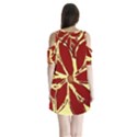 Flowery Fire Shoulder Cutout Velvet One Piece View2