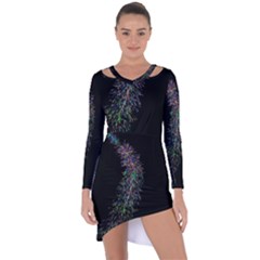 Galaxy Space Asymmetric Cut-out Shift Dress by Sabelacarlos