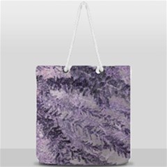 Flowers Branches Purple Full Print Rope Handle Tote (large) by DinkovaArt