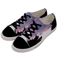 Colorful Overcast, Pink,violet,gray,black Men s Low Top Canvas Sneakers by MartinsMysteriousPhotographerShop