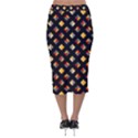 Geometric Diamond Tile Velvet Midi Pencil Skirt View2