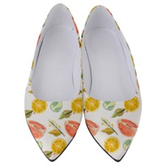 Citrus Gouache Pattern Women s Low Heels by EvgeniaEsenina