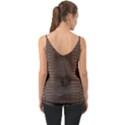 Brown Alligator Leather Skin Chiffon Cami View2