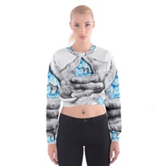 Hands Horse Hand Dream Cropped Sweatshirt by HermanTelo