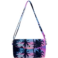 Sunset Palms Removable Strap Clutch Bag by goljakoff