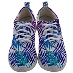 Blue Tropical Leaves Mens Athletic Shoes by goljakoff