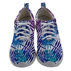 Blue Tropical Leaves Athletic Shoes by goljakoff