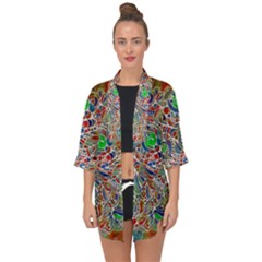 Pop Art - Spirals World 1 Open Front Chiffon Kimono by EDDArt