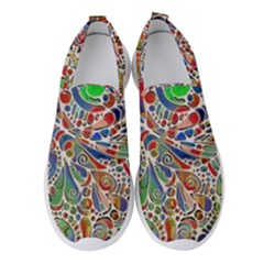 Pop Art - Spirals World 1 Women s Slip On Sneakers by EDDArt