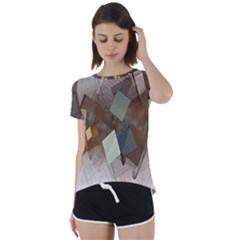 Geometry Diamond Short Sleeve Foldover Tee by Sparkle