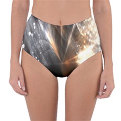 Digital Geometry Reversible High-waist Bikini Bottoms by Sparkle