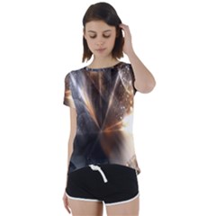 Flash Light Short Sleeve Foldover Tee by Sparkle