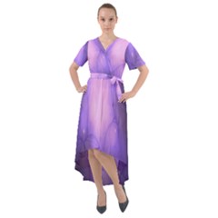 Violet Spark Front Wrap High Low Dress by Sparkle