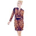 Sun Fractal Button Long Sleeve Dress View1