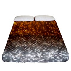 Glitter Gold Fitted Sheet (king Size) by Sparkle